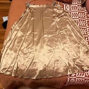 American Vintage Shimmery Gold Maxi Skirt | size L XL